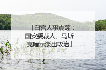白宫人事震荡：国安委裁人、马斯克暗示淡出政治